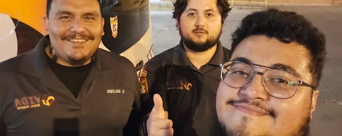 The Vida Medical Transport team of paramedics and EMTs in Weslaco, TX